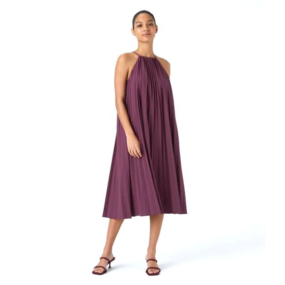 HALARA NWOT Breezeful Plissé Halter Tie-Back Sleeveless Maxi Dress - Size Small - Picture 3 of 14